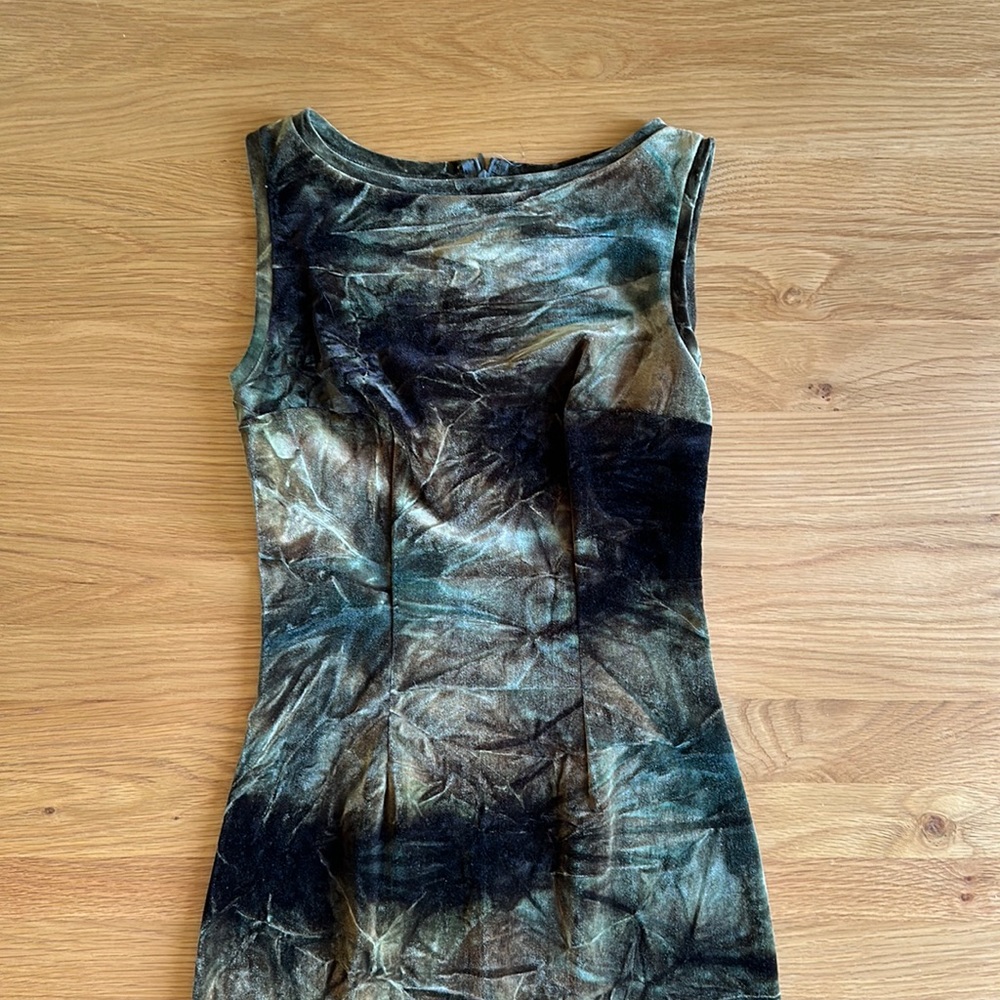90’s Bisou Bisou Green Velvet Maxi Dress